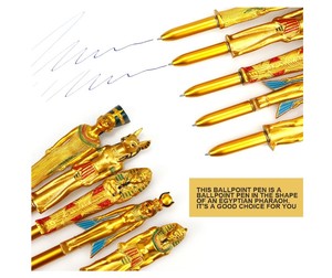 Stylo Pharaonique Vintage Doré Égyptien - Product Image 1