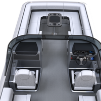 Yacht de luxe en fibre de verre pour la pêche et la vitesse de navigation Yacht ponton durable et élégant