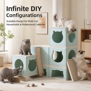 Cama Vertical Modular para Perros, Ahorra Espacio, Apilable, Ultraestable, Cueva Multi-Nivel para Perros, Uso en Interiores, Venta al Por Mayor, OEM - Product Image 2