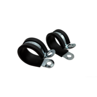 Collier de serrage en acier inoxydable de type R, galvanisé, avec revêtement en caoutchouc, support de fixation pour câble, collier de serrage pour tuyau