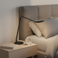Lampe de bureau LED rotative multi-articulations, flexible, protectrice des yeux, bras pliable, AC, design contemporain, commande tactile simple, CRI élevé 80, 3000-6500K