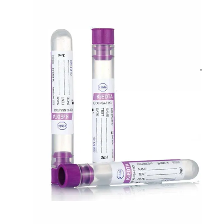 Non-vacuum Single Use Plastic Glass EDTA blood collection tube