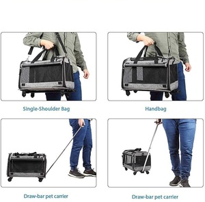 <span class=keywords><strong>Chien</strong></span> et Chat <span class=keywords><strong>Transport</strong></span> Transporteur Sac Pet Cages avec roues - Product Image 4