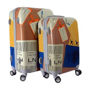 Ensemble de bagages à motif papillon, valise trolley légère de 20 et 24 pouces avec 4 roues pour les voyages, pour femmes et étudiantes, bagage à main - Product Image 2