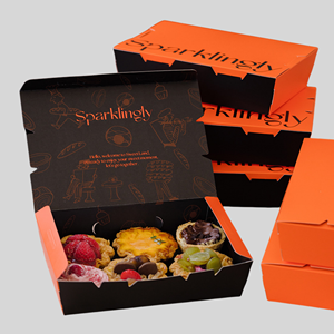 Boîte de papier en carton blanc d'expédition rose à impression double face personnalisée pour l'emballage de gâteaux biscuits beignets - Product Image 5