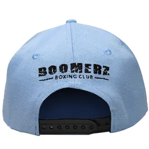 Moda düz ağız Polyester 6 Panel 3D nakış logosu özel çift şerit baskı ter bandı iki ton Snapback şapka kap