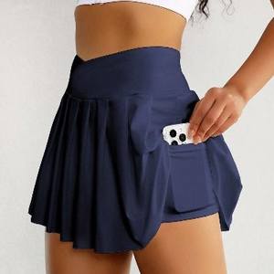 Kunden spezifische schnell trocknende atmungsaktive Spandex/Polyester Tennis Kleid und Rock Sets für Frauen Outdoor Sport OEM Tennis Wear - Product Image 2