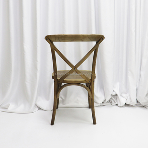 Chaise de salle à manger américaine solide en hêtre moderne et confortable, chaise fourche à dos croisé en bois vintage pour hôtels - Product Image 2