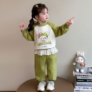 Primavera e autunno <span class=keywords><strong>abbigliamento</strong></span> Casual per bambini stampato Set felpa da ragazza cartone animato nuovo Set di due pezzi per bambini alla moda - Product Image 4