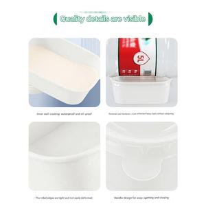 Recipientes Desechables Cuadrados de Papel Kraft Reciclable y Biodegradable para Ensaladas y Comida para Llevar con Tapas, de 500ml, 650ml, 750ml y 1000ml - Product Image 3