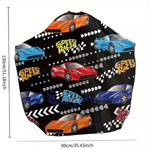 Mantella da Parrucchiere Universale DINSHINE J-06 con Motivo Dinosauro per Bambini, in Poliestere, per Uso Professionale e Domestico - Product Image 4