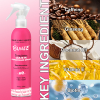 Vente directe Spray de brillance Huile de noix de coco Produits de soin des cheveux Brume de cheveux Parfum Hydratant Après-shampooing démêlant Spray
