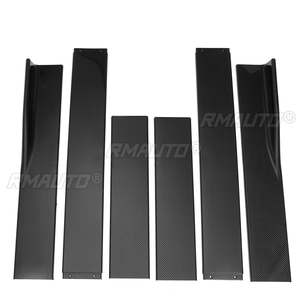 2.2m Carbon Fiber Look Universal Car Side Skirt Winglet Extensions Rocker <b>Splitters</b> for BMW F30 F80 F82 M4 F32 F36 E90 E92 F10 - Product Image 3