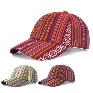 Casquette de baseball vintage tissée unisexe à 6 panneaux pour sports de plein air, voyage d'été, plage, style bohème, tribal, aztèque, géométrique - Product Image 2
