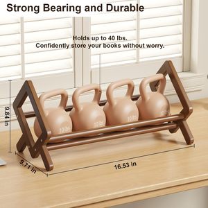 Wood Tilting Bookcase in Living Room/Home, Desktop Book Shelf Organizer Bookshelves <strong>Storage</strong> Rack <strong>for</strong> <strong>CDs</strong>/Magazine/Books Display - Product Image 4
