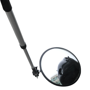 Portable <b>Acrylic</b> Under Vehicle Convex Inspection <b>Mirror</b> With Wheel and Torch for Security Inspection - Product Image 1