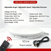 Support d'affichage électrique intelligent de 52 cm, plateau tournant à 360 degrés avec télécommande, à brancher