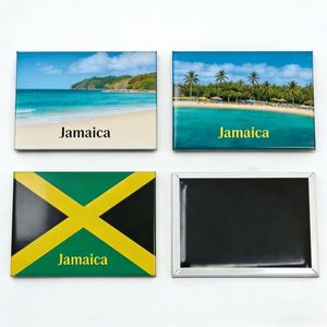 Aimant de réfrigérateur souvenir en papier personnalisé, imprimé en sérigraphie, Jamaïque, Negril, Seven Mile Beach, Dunn River Falls, Reggae - Product Image 1