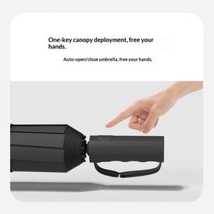 Paraguas Publicitario de Negocios para Hombre, de Apertura y Cierre Automático, con Protección Solar, de Goma Negra, de Doble Varilla y 10 Varillas, Plegable en Tres Partes - Product Image 2