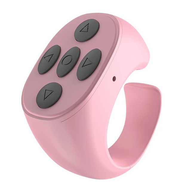 Wireless Finger Scroller Fingertip Remote Control Mobile Phone Ring Design Photo Clicker USB Rechargeable 10m Range Plastic Car