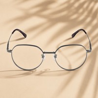Monturas de Gafas Ópticas de Titanio IP Estilo Retro Vintage Tradicional Color Gunmetal, Diseño de Óptica de Diseñador, Kacamata