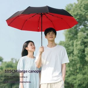 Paraguas Plegable Triple de Doble Capa, Totalmente Automático, para Sol y Lluvia, Extra Grande, para Adultos, Modelo Business 10, By230 - Product Image 1