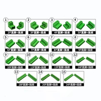 Connecteurs mâles et femelles enfichables pour borniers, pas de 3,81 mm, 2P/3P/4P/5P/6P/8P/9P/10P/12P/16P