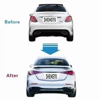 Kit de carrosserie de bonne qualité pour Benz classe C W205 15-21 modifié en 2023 W206 avec pare-chocs avant et arrière et calandre et feux auto
