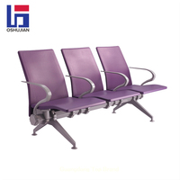 Canapé d'attente Oshujian pour hôpital, aéroport, salon, salle d'attente, banc en PU, 3 places, rangées de sièges reliées, mobilier