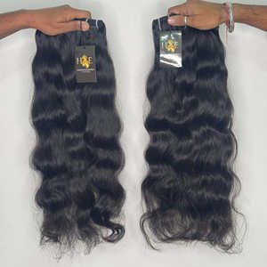 Proveedores de cabello indio ondulado recto y rizado Virgen sin procesar - Product Image 1