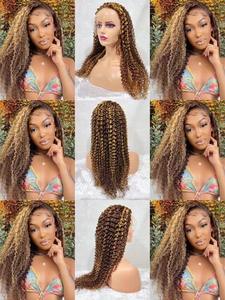 Encaje suizo <span class=keywords><strong>Vietnam</strong></span> cabello encaje completo Frontal pelucas de cabello humano colores naranjas recto Jerry Curl & Deep Wave encaje transparente - Product Image 2