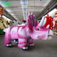 Gecai Offre Spéciale Kids 'Animatronic Dinosaur Ride Remote-Controlled Steel and Foam Amusement Machine