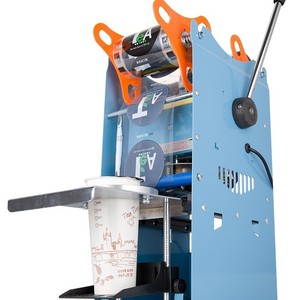 <b>Wheel</b> 90/95 Caliber Semi-Automatic 220V Heat Sealing Machine for <b>Plastic</b> Milk Tea/Soybean Cups/Bottles Easy Heat Sealing Sealing - Product Image 1