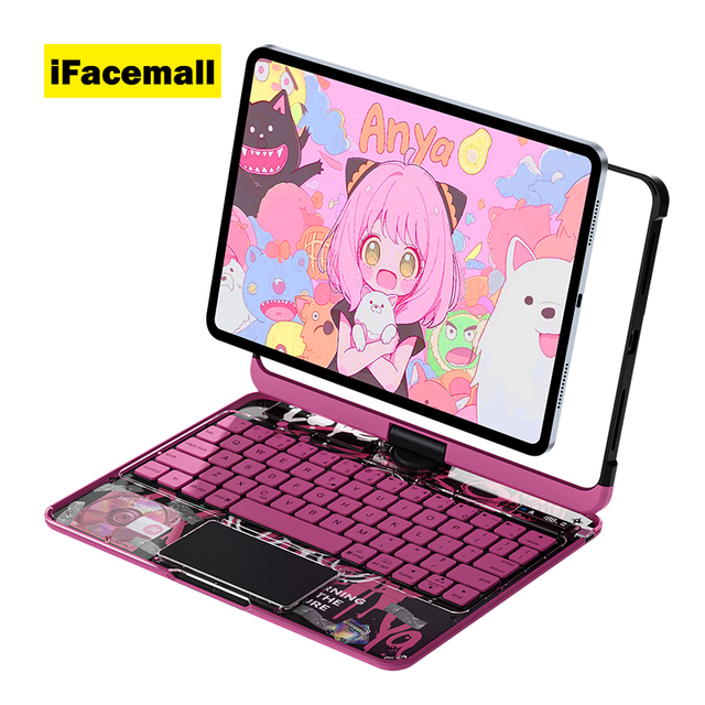 IFacemall Case for iPad 2025 Newest Smart Keyboard Case with Multi-Touch Trackpad Compatible with iPad 10.9 Inch 10th Gen