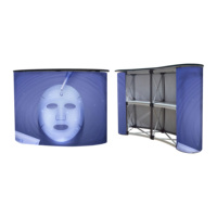 Comptoir pliable multi-usage imprimé sur mesure, présentoir portable sur pied, bureau d'exposition NET-desk pour salons professionnels