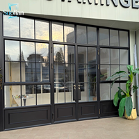 Ventana Francesa de Aluminio con Marco Delgado y Vidrio Templado para Proyectos Residenciales Modernos