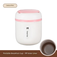 Pot à soupe isotherme en acier inoxydable 304, tasse portable pour petit-déjeuner et flocons d'avoine avec cuillère intégrée pour les travailleurs de bureau en déplacement