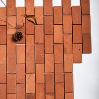 Carreaux de mosaïque en céramique antidérapants modernes faits à la main, couleur terre cuite orange, pour la décoration murale/sol de cour d'hôtel - Prix