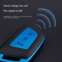 Housse de clé de voiture en cuir carbone Tpu pour nouveau Baojun RC6 RMS RS 510 560 cuir TPU Jade voiture pliante Flip 3 boutons