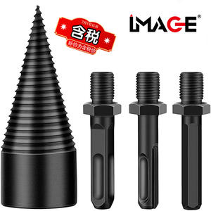 Emagi Foret à fendre le bois 92 mm, en acier, avec tige ronde, pour la maçonnerie et le fendage du bois - Product Image 3