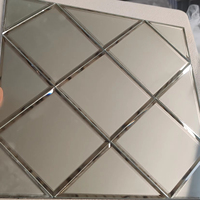 Modern latar belakang biru cina 4mm kaca kristal persegi ubin mosaik untuk dinding eksterior dapur kolam hotel dekorasi untuk apartemen