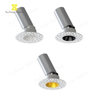 Multil Réflecteur Couleur Petite Lampe Mini LED Spot Rond Trimless Aluminium COB LED Spotlight