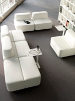 Fournisseur chinois de meubles de salon modulaires modernes en forme de L, ensemble de canapés, fauteuil sectionnel de luxe en cuir synthétique pour salon