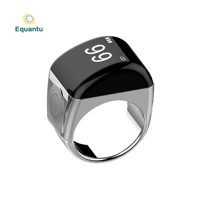 Equantu new design quran qibla set regalo islamico prodotti musulmani zikr azan alarm con 5 tempi di preghiera smart counter ring