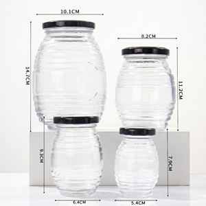 Envase de Vidrio Transparente Hecho <span class=keywords><strong>en</strong></span> China de 100 ml, 250 ml, 500 ml, 1000 ml con Tapa de Rosca, Frasco de Vidrio para Miel de Grado Alimenticio, Botella de Vidrio para Mermelada - Product Image 5