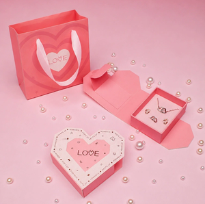 Wholesale 520 Valentine's Day Gift <b>Box</b> Romantic Pink Heart Shape Jewelry Gift <b>Set</b> for Girlfriend Creative Souvenir Gift <b>Box</b> - Product Image 1