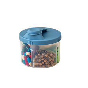 Compact 4 Compartment Pill Organizer, <b>Pocket</b>-Sized Pill Case for Daily Medication <b>Plastic</b> Pill Box - Product Image 3