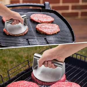 Prensa <span class=keywords><strong>para</strong></span> Hamburguesas de Acero Inoxidable, Resistente, Herramienta <span class=keywords><strong>para</strong></span> Hacer Hamburguesas, Ideal <span class=keywords><strong>para</strong></span> Planchas Planas - Product Image 3