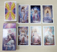 Impression sur mesure de cartes Oracle en feuille d'or, jeu de cartes de tarot en papier doré, 78 cartes Oracle, impression de cartes de tarot avec boîte magnétique