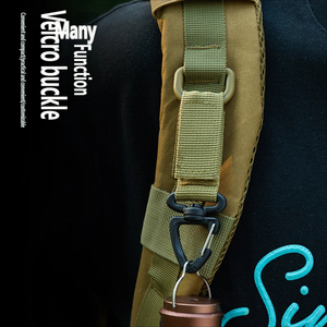 พวงกุญแจริบบิ้นไนลอนสำหรับตั้งแคมป์ เดินป่า กระเป๋าเป้สะพายหลังแบบสามเหลี่ยม กระเป๋าคาดเอว ตัวล็อคแบบตะขอเกี่ยว อุปกรณ์ปีนเขา - Product Image 5